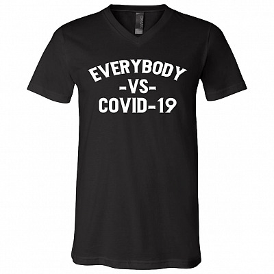 Everybody Together T-Shirt - V-Neck Tee, Black, V-Neck T-Shirt