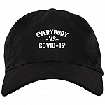 Everybody Together Twill Cap - High-Profile Snapback Hat - Trucker Hat, Black, Brushed Twill Dad Cap