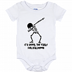 It's Never Too Early For Halloween Funny Baby Onesie - Skull Skeleton Dabbing Toddler Infant Bodysuit, White, Baby Onesie - 12 Month