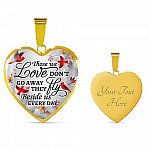 Cardinal Those We Love Don't Go Away They Fly Beside Us Every Day Heart Pendant Necklace - Heart Luxury Necklace (Gold Plated)
