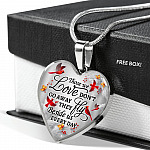 Cardinal Those We Love Don't Go Away They Fly Beside Us Every Day Heart Pendant Necklace - Heart Luxury Necklace (Silver)