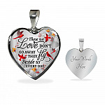 Cardinal Those We Love Don't Go Away They Fly Beside Us Every Day Heart Pendant Necklace - Heart Luxury Necklace (Silver)