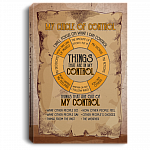 My Circle Of Control I Will Focus On What I Can Control Gallery Wrapped Framed Canvas Prints - Unframed Poster, White, 0.75'' Framed Canvas