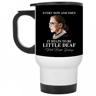 14 oz. White Travel Mug