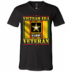 US Army Vietnam Era Veteran T-Shirt - V-Neck Tee, Black, V-Neck T-Shirt