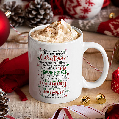 Alternative view of We're Gonna Have The Hap Hap Happiest Christmas Mug - Christmas Vacation Coffee Mug - Beer Stein Water Bottle