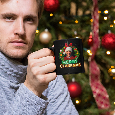 Alternative view of Merry Clarkmas Mug - Christmas Vacation Ceramic Coffee Mug - Beer Stein - Water Bottle - Funny Movies Mug