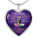 Nightmare Before I Can Conquer the World with One Hand Heart Pendant Necklace - Heart Luxury Necklace (Silver)