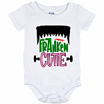 Franken Cutie Baby Onesie - Toddler Infant Bodysuit - Halloween Baby Onesie, White, Baby Onesie - 12 Month
