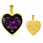 I Am His Eyes I Am His Voice He Is My Wings I Am His Wife He Is My Guardian Angel Butterfly Heart Pendant Necklace - Heart Luxury Necklace (Gold Plated) I Am His Eyes I Am His Voice He Is My Wings I Am His Wife He Is My Guardian Angel Butterfly Heart Pendant Necklace - Heart Luxury Necklace (Gold Plated)