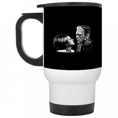 14 oz. White Travel Mug