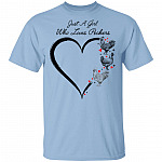 Just A Girl Who Loves Peckers T-Shirt - Funny Simple Woman Shirt, Light Blue, Unisex T-Shirt