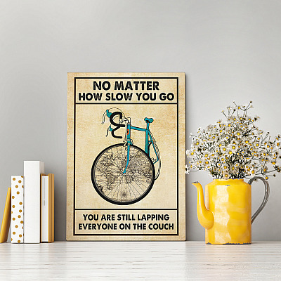 Alternative view of No Matter How Slow You Go You Are Still Lapping Everyone on The Couch Framed Canvas Prints - Unframed Poster