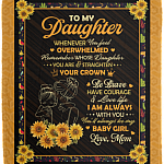To My Daughter Sunflower Whenever You Feel Overwhelmed Remember From Mom Fleece Blanket - Sherpa Blanket, White, Cozy Plush Fleece Blanket - 50x60 To My Daughter Sunflower Whenever You Feel Overwhelmed Remember From Mom Fleece Blanket - Sherpa Blanket, White, Cozy Plush Fleece Blanket - 50x60