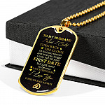 To My Husband Turn Back The Clock I'd Find You Sooner And Love You Longer Dogtag Pendant Necklace - Dog Tag (Gold Plated)