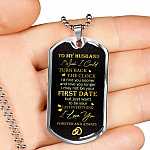 To My Husband Turn Back The Clock I'd Find You Sooner And Love You Longer Dogtag Pendant Necklace - Dog Tag (Silver)