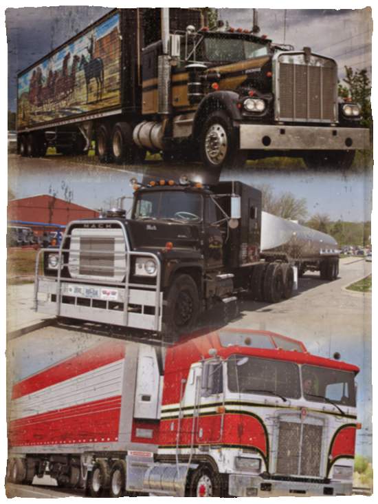 Truck Movies Fleece Blanket - Premium Sherpa Blanket - Woven Blanket - Funny Truck Blanket, White, Cozy Plush Fleece Blanket - 30x40