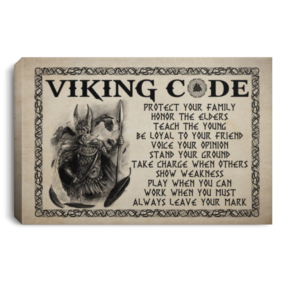 Viking Code Protect Your Family Viking Code Protect Your Family Canvas CubeBik