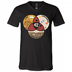 42 The Answer To Life Universe And Everything T-Shirt - V-neck - 42 Meaning Of Life Tee Shirt, Black, V-Neck T-Shirt 42 The Answer To Life Universe And Everything T-Shirt - V-neck - 42 Meaning Of Life Tee Shirt, Black, V-Neck T-Shirt