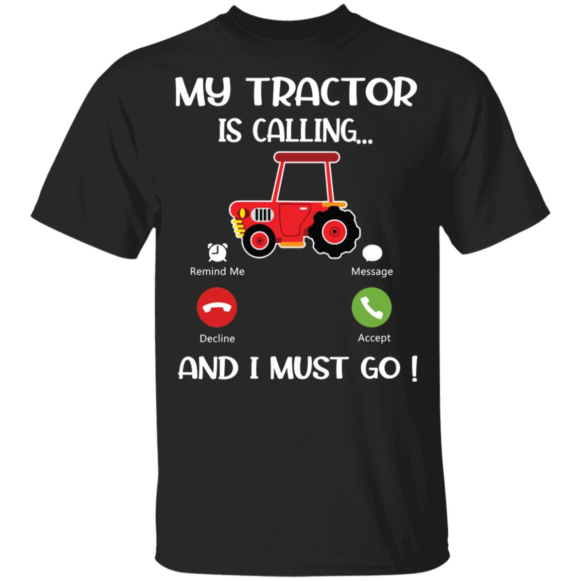 My Tractor Is Calling and I Must Go Youth T-Shirt - Tractor lovers Gifts Shirt for Kids, Black, Youth T-Shirt