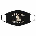 Pray More Worry Less Washable Reusable Custom Printed Cloth Face Mask Cover, White, Cloth Face Cover – Medium/Large Pray More Worry Less Washable Reusable Custom Printed Cloth Face Mask Cover, White, Cloth Face Cover – Medium/Large