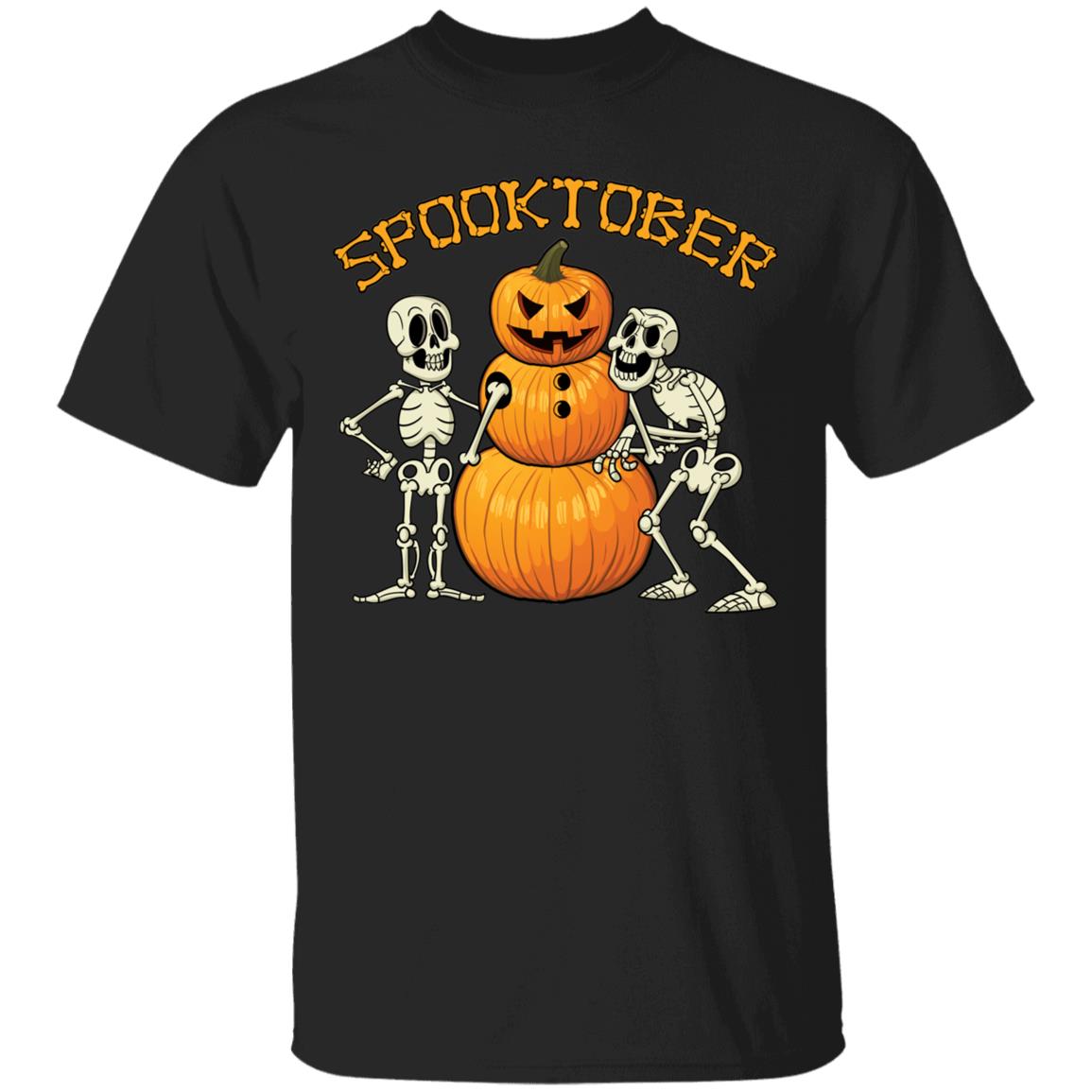 Spooktober Pumpkin Snowman Skeleton Funny Halloween T-shirt, Black, Unisex T-Shirt Spooktober Pumpkin Snowman Skeleton Funny Halloween T-shirt, Black, Unisex T-Shirt