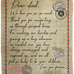 Personalized Dear Dad We Love You So Much Thank You for Comforting Us Fleece Blanket - Mink Blanket, White, Cozy Plush Fleece Blanket - 50x60