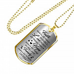 Faith Makes Possible Love Makes Easy Hope Makes Work Family Makes Life Worth Thing Dog Tag Pendant Necklace - Dog Tag (Gold Plated)