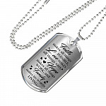 Faith Makes Possible Love Makes Easy Hope Makes Work Family Makes Life Worth Thing Dog Tag Pendant Necklace - Dog Tag (Silver)