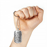 Faith Makes Possible Love Makes Easy Hope Makes Work Family Makes Life Worth Thing Dog Tag Pendant Necklace - Dog Tag (Silver)