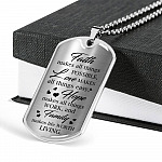 Faith Makes Possible Love Makes Easy Hope Makes Work Family Makes Life Worth Thing Dog Tag Pendant Necklace - Dog Tag (Silver)