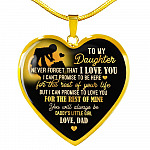 From Dad To My Daughter Saying Necklace - Never Forget I Love You Daddy's Little Girl Heart Pendant Necklace - Heart Luxury Necklace (Gold Plated) From Dad To My Daughter Saying Necklace - Never Forget I Love You Daddy's Little Girl Heart Pendant Necklace - Heart Luxury Necklace (Gold Plated)