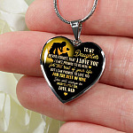 From Dad To My Daughter Saying Necklace - Never Forget I Love You Daddy's Little Girl Heart Pendant Necklace - Heart Luxury Necklace (Silver) From Dad To My Daughter Saying Necklace - Never Forget I Love You Daddy's Little Girl Heart Pendant Necklace - Heart Luxury Necklace (Silver)