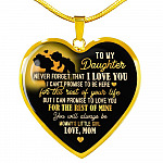 From Mom To My Daughter Saying Necklace - Never Forget I Love You Mommy's Little Girl Heart Pendant Necklace - Heart Luxury Necklace (Gold Plated) From Mom To My Daughter Saying Necklace - Never Forget I Love You Mommy's Little Girl Heart Pendant Necklace - Heart Luxury Necklace (Gold Plated)