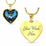 Mommy Of An Angel Boy Infant Child Loss Memorial Heart Pendant Necklace - Sympathy Gift For Pregnancy Loss - Heart Luxury Necklace (Gold Plated)