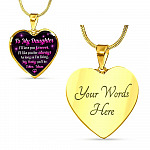 To My Daughter I Will Love You Forever As Long As I’m Living My Baby You Will Be From Mom Heart Pendant Necklace - Heart Luxury Necklace (Gold Plated)