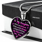 To My Daughter I Will Love You Forever As Long As I’m Living My Baby You Will Be From Mom Heart Pendant Necklace - Heart Luxury Necklace (Silver)