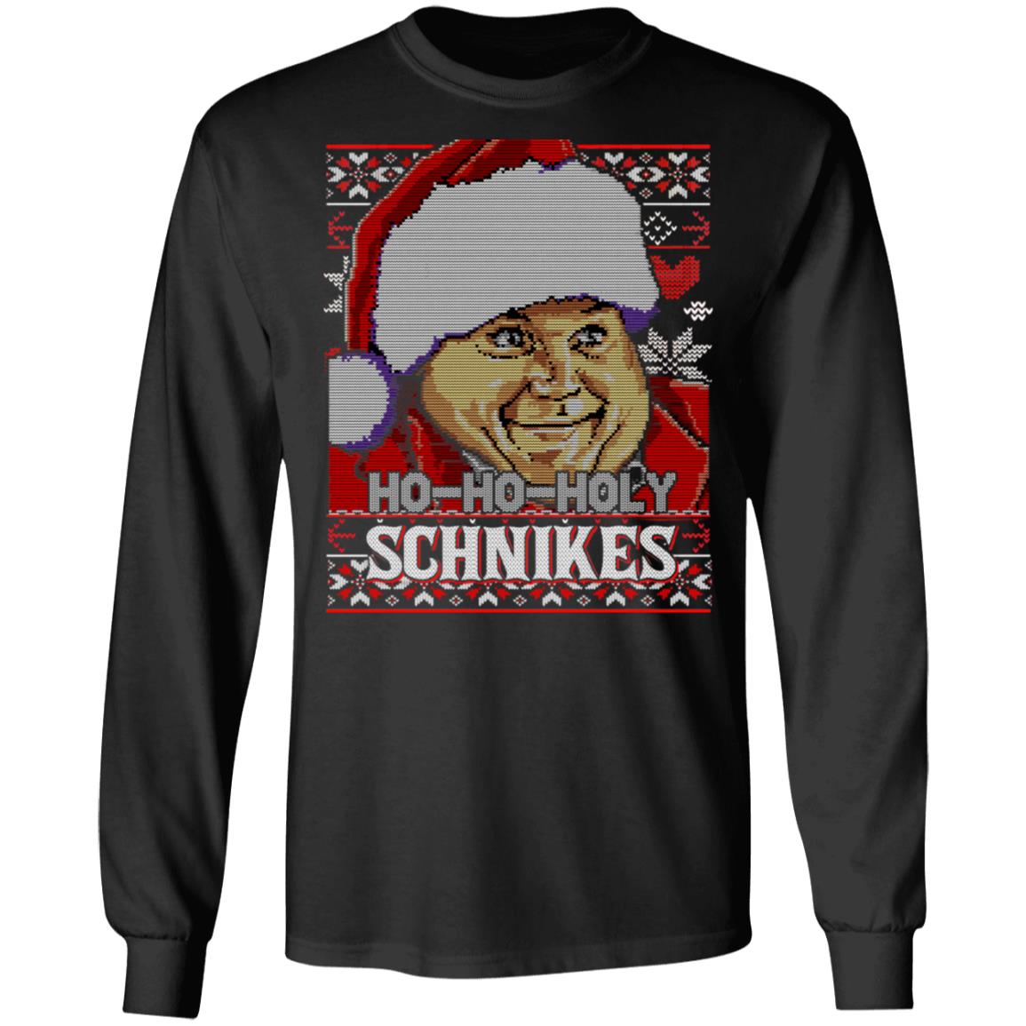 Ho Ho Holy Schnikes Sweater - Chris Farley Hoodie - Sweatshirt - Long Sleeve Shirt - Ugly Christmas Sweater, Black, Long Sleeve Ho Ho Holy Schnikes Sweater - Chris Farley Hoodie - Sweatshirt - Long Sleeve Shirt - Ugly Christmas Sweater, Black, Long Sleeve