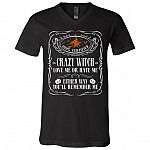 Whiskey Label Crazy Witch Love Me or Hate Me You'll Remember Me T-Shirt - V Neck, Black, V-Neck T-Shirt Whiskey Label Crazy Witch Love Me or Hate Me You'll Remember Me T-Shirt - V Neck, Black, V-Neck T-Shirt