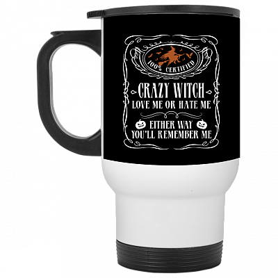 14 oz. White Travel Mug