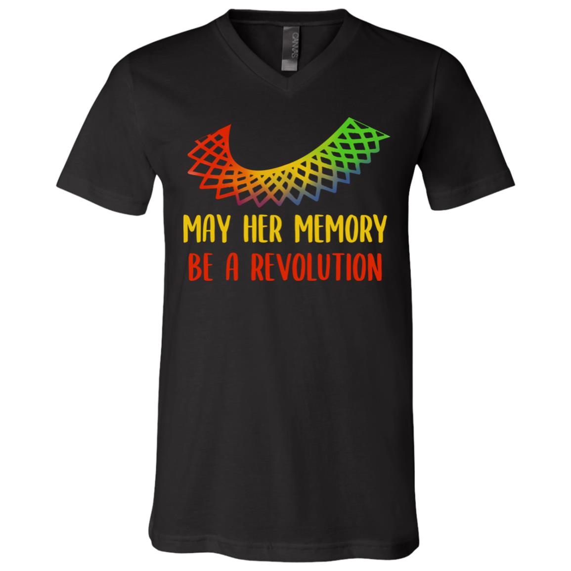 May Her Memory Be A Revolution T-Shirt - V-Neck Tee, Black, V-Neck T-Shirt