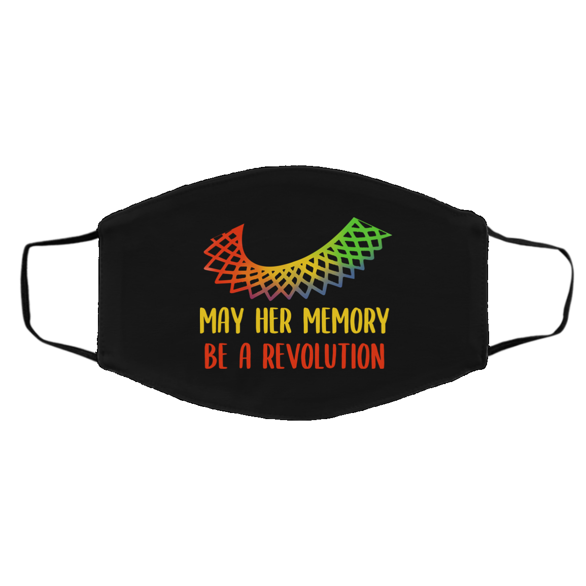 May Her Memory Be A Revolution Washable Reusable Custom - Printed Cloth Face Mask Cover, Black, Cloth Face Cover – Medium/Large May Her Memory Be A Revolution Washable Reusable Custom - Printed Cloth Face Mask Cover, Black, Cloth Face Cover – Medium/Large