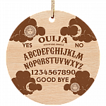 Ouija Spirit Board Christmas Ornament Keepsake - Holiday Flat Circle Ornament - Holiday Decoration Gift, White, Circle Ornament Ouija Spirit Board Christmas Ornament Keepsake - Holiday Flat Circle Ornament - Holiday Decoration Gift, White, Circle Ornament