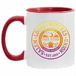 Salem Local Witches Union Ceramic Accent Mug - Colored Coffee Mug, White/Red, 11 oz. Accent Mug