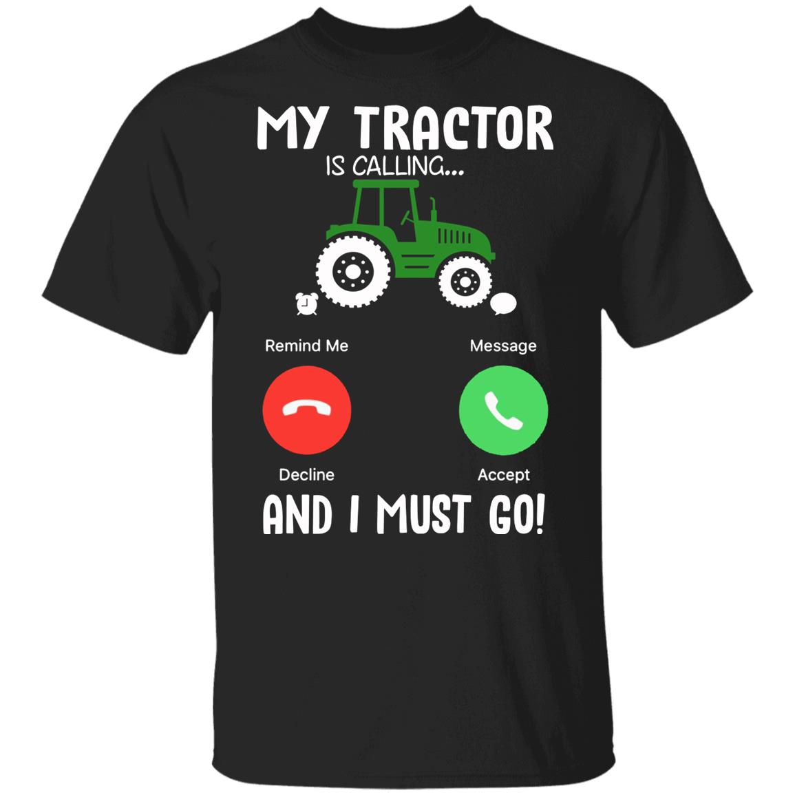 Tractor Is Calling And I Must Go Shirt - Youth Tee - Funny Tractor Shirt - Farmer Shirt - Tractor Lover Gifts, Black, Youth T-Shirt