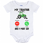 Tractor Is Calling And I Must Go Baby Onesie – Toddler Baby Infant Bodysuit - Newborn Clothing, White, Baby Onesie - 12 Month Tractor Is Calling And I Must Go Baby Onesie – Toddler Baby Infant Bodysuit - Newborn Clothing, White, Baby Onesie - 12 Month