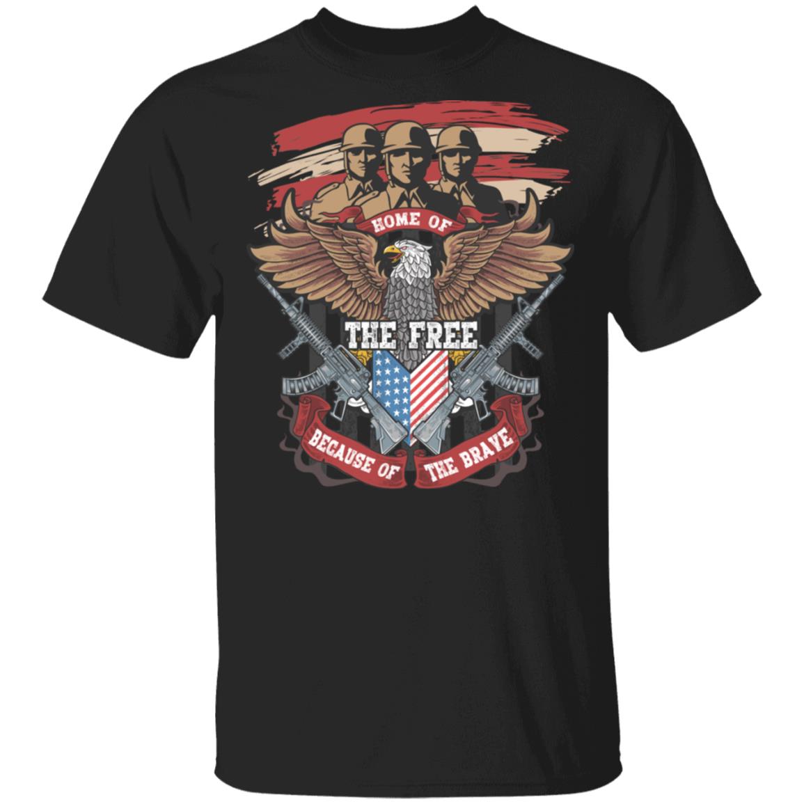 Home Of The Free Because Of The Brave Eagle Veteran T-Shirt - Vintage Veteran Gift, Black, Unisex T-Shirt Home Of The Free Because Of The Brave Eagle Veteran T-Shirt - Vintage Veteran Gift, Black, Unisex T-Shirt