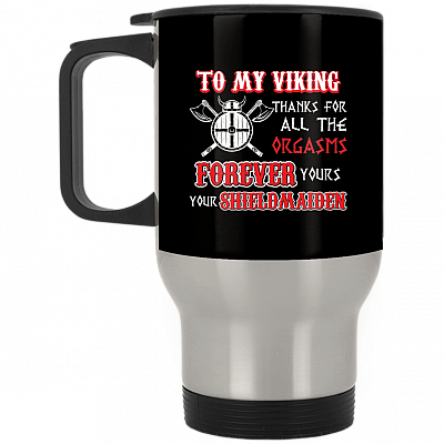 14 oz. Silver Travel Mug