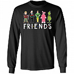 Christmas Movie Characters Friends Hoodie - Clark Griswold Ralphie Elf Kevin Sweatshirt - Long Sleeve Shirt, Black, Long Sleeve