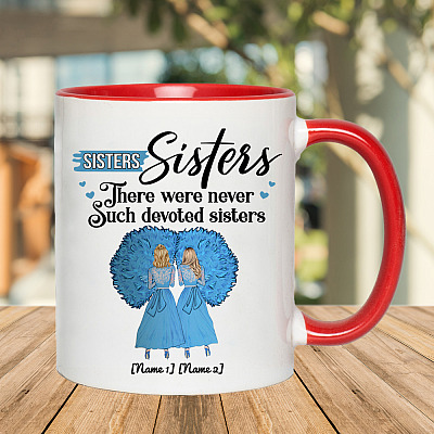 Alternative view of Personalized Sisters Sisters There Were Never Such Devoted Sisters Christmas Accent Mug